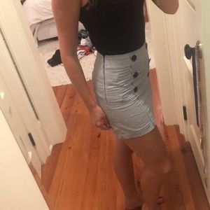 Urban outfitters blue stripe skirt with buttons